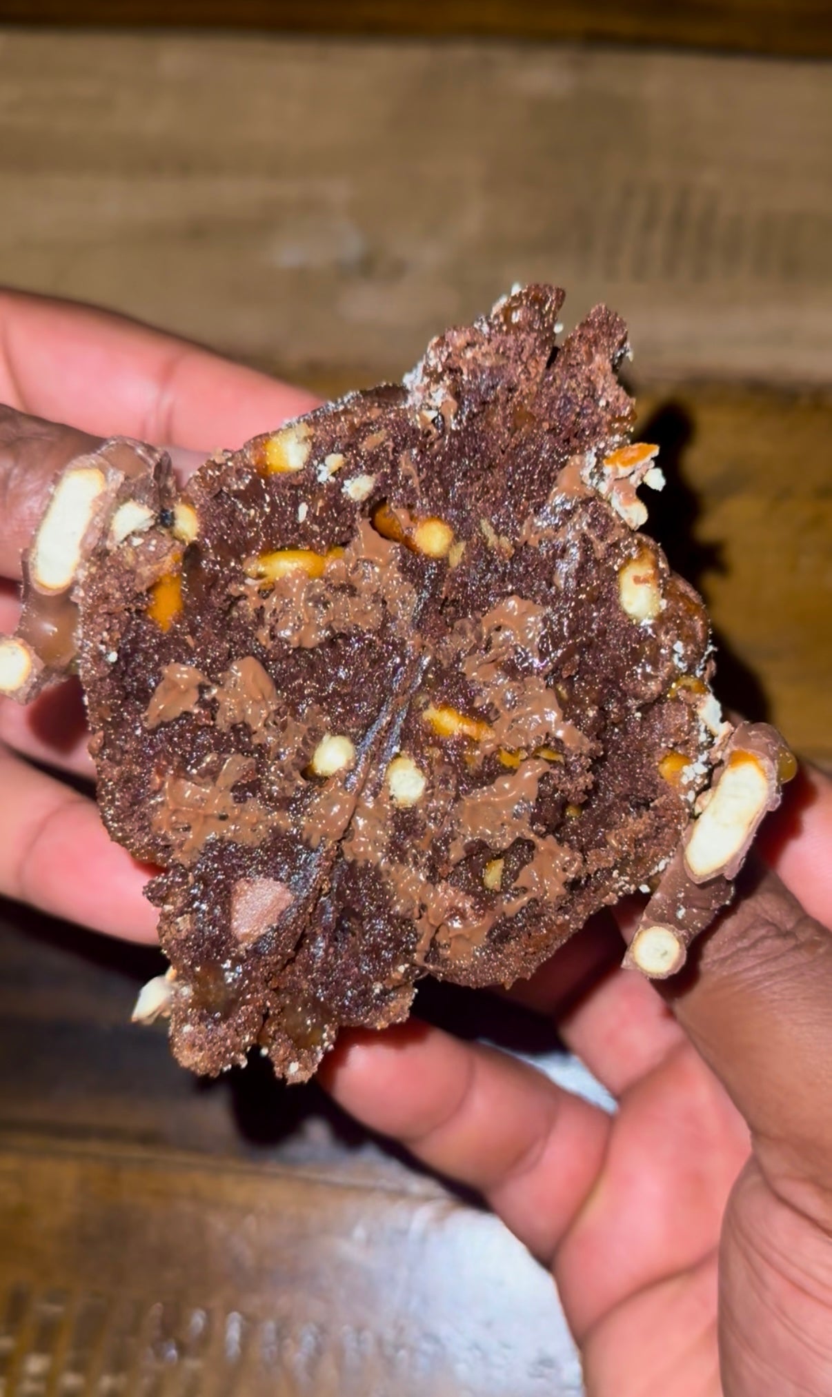 Chocolate Covered Pretzel Cookie